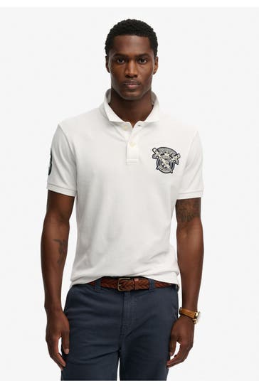 SUPERDRY Polo-Shirt weiß