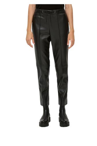 S.OLIVER BLACK LABEL Kunstlederhose schwarz