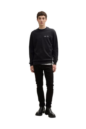 TOM TAILOR Sweatshirt schwarz