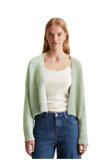 MARC O'POLO DENIM Strickjacke hellgrün