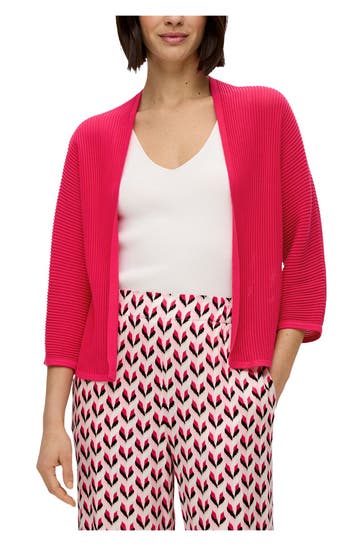 S.OLIVER BLACK LABEL Strickjacke fuchsia