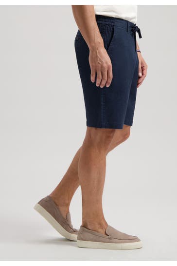 DSTREZZED Leinen-Shorts navy