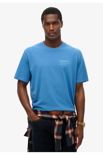 SUPERDRY T-Shirt blau