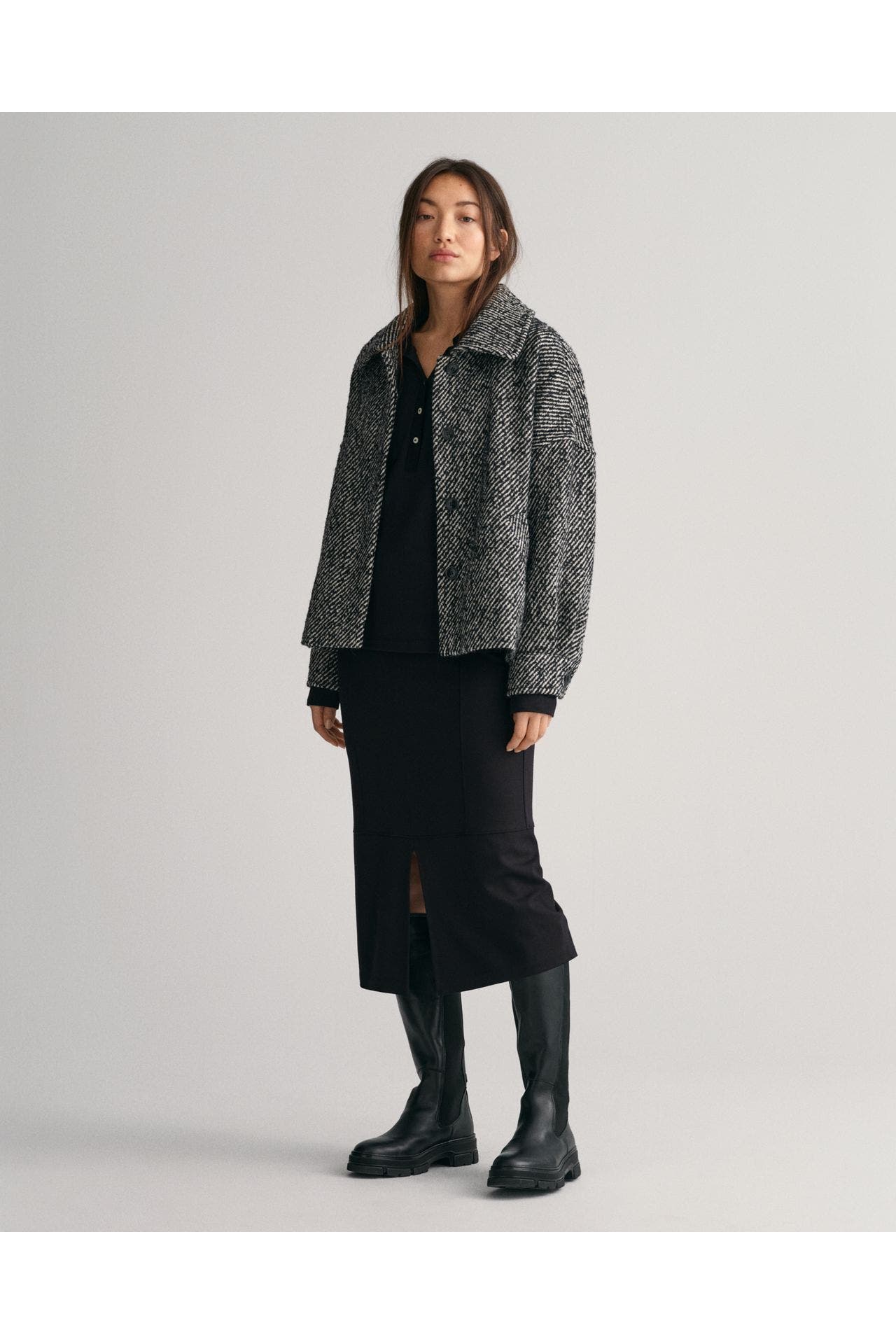 GANT Langarm-Polo schwarz, Bild 1