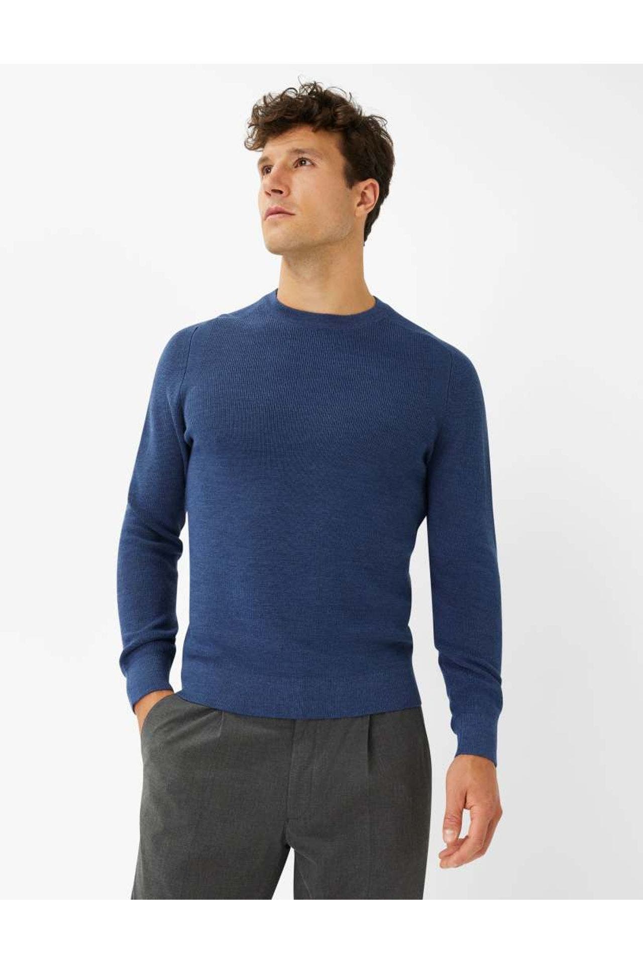 BRAX Strickpullover 'Roy' azurblau, Bild 1