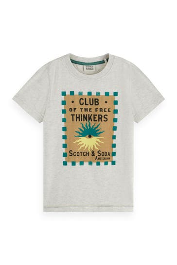 SCOTCH & SODA T-Shirt hellgrau meliert