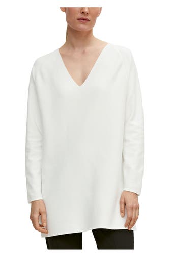 COMMA, Feinstrickpullover weiß