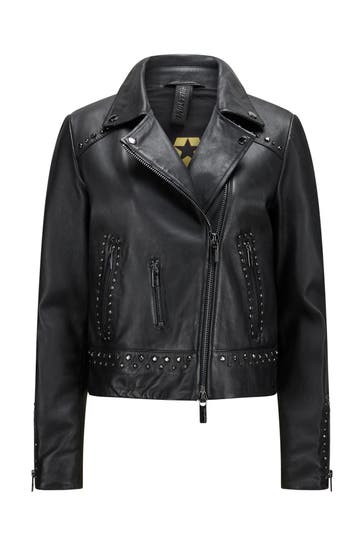 MILESTONE Lederjacke schwarz