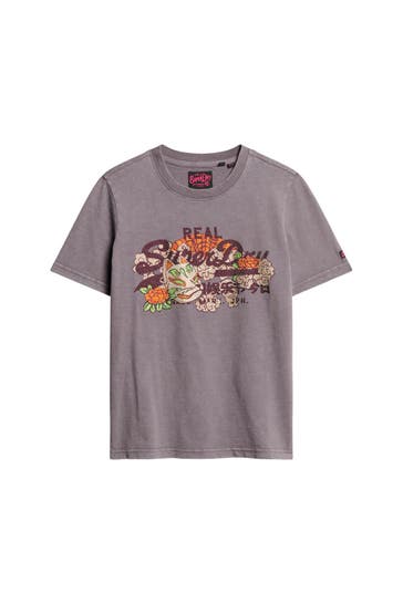 SUPERDRY T-Shirt blaugrau
