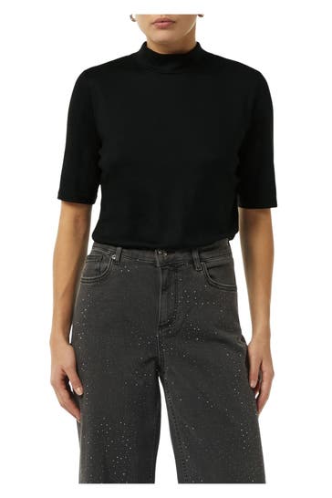 COMMA, T-Shirt schwarz