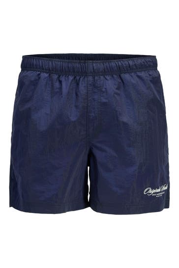 JACK & JONES Shorts 'Jpstmaui Crinkle' königsblau