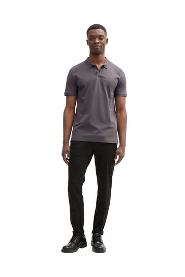 TOM TAILOR Polo-Shirt dunkelbraun