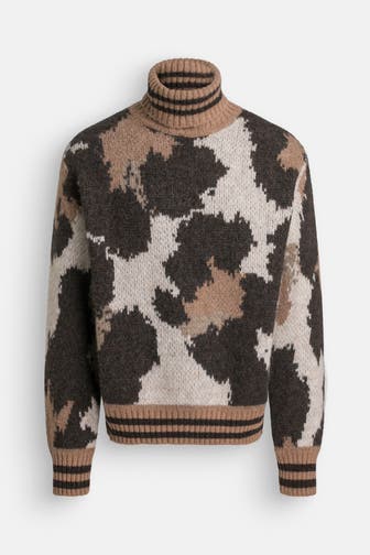 GANT Wollmix-Rollkragenstrickpullover animal