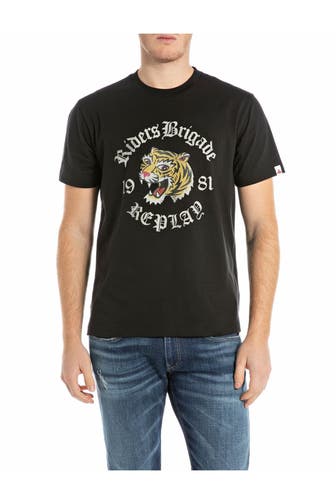 REPLAY T-Shirt schwarz