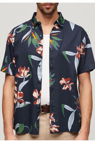 SUPERDRY Kurzarmhemd gemustert