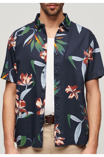 SUPERDRY Kurzarmhemd gemustert