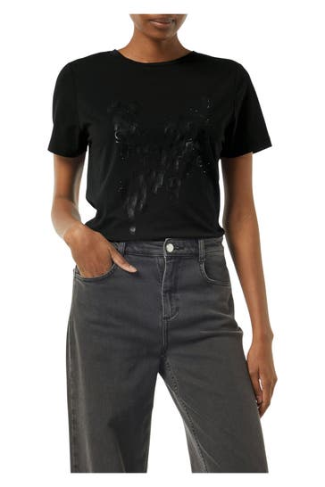 COMMA, T-Shirt schwarz