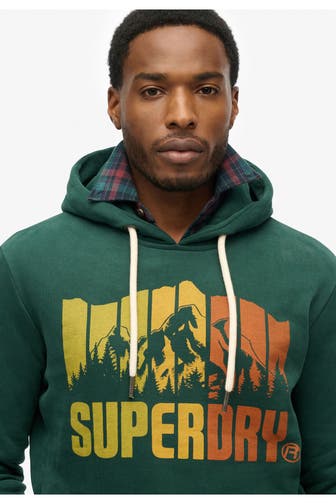 SUPERDRY Hoodie tannengrün