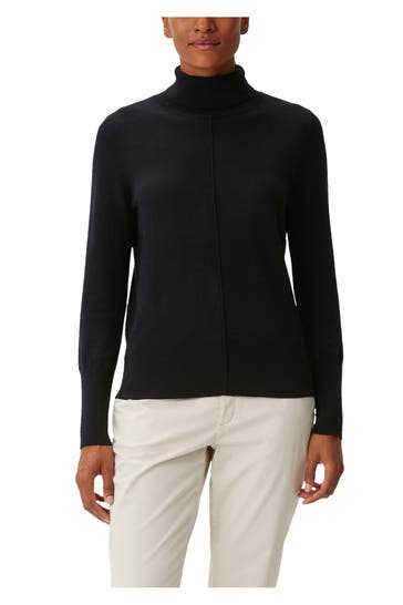 COMMA, Strickpullover schwarz