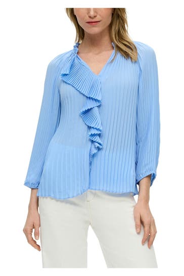 S.OLIVER BLACK LABEL Blusenshirt blau