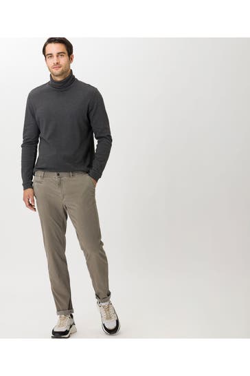 BRAX Stretch-Chino steingrau slim fit