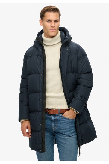 SUPERDRY Steppmantel dunkelblau