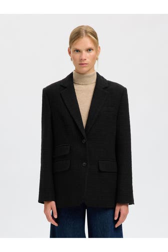 SELECTED Wollmix-Blazer schwarz