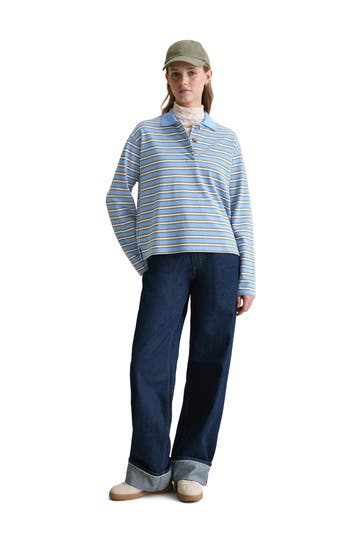 MARC O'POLO DENIM Langarm-Polo gestreift