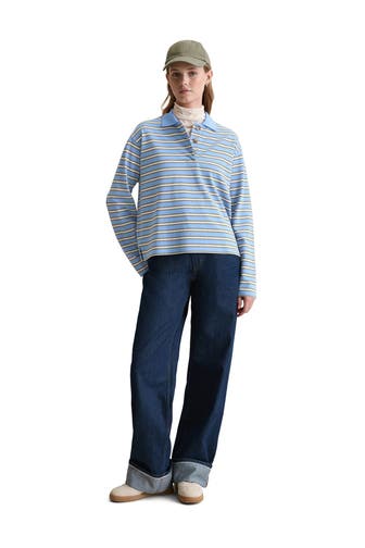 MARC O'POLO DENIM Langarm-Polo gestreift