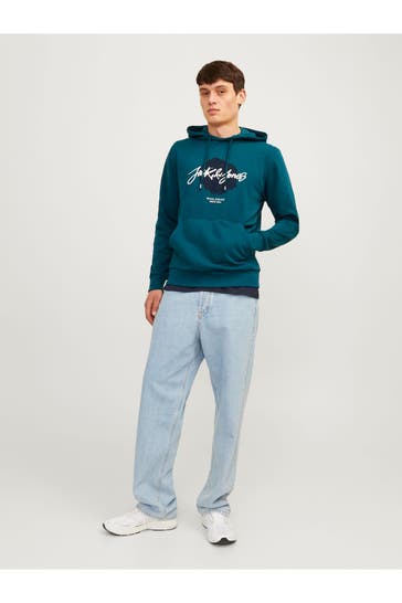 JACK & JONES Hoodie waldgrün