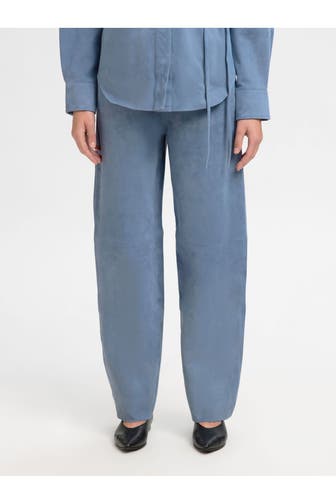 SELECTED Lederhose taubenblau