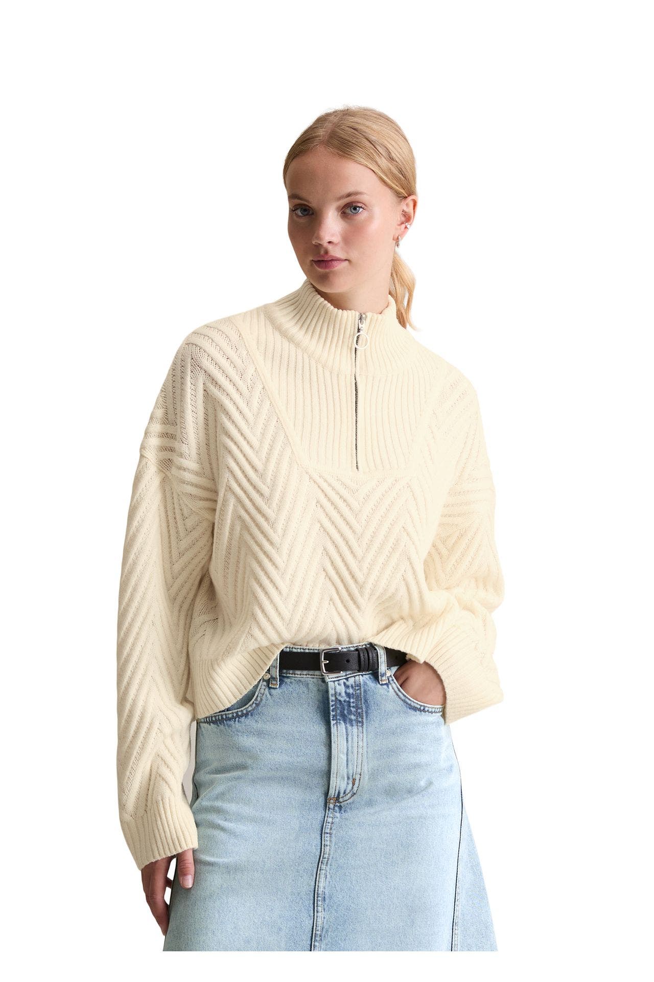 MARC O'POLO DENIM Wollmix-Troyer wollweiß, Bild 1