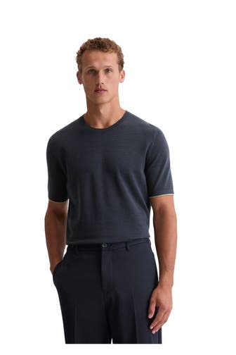 MARC O'POLO Strick-Shirt nachtblau