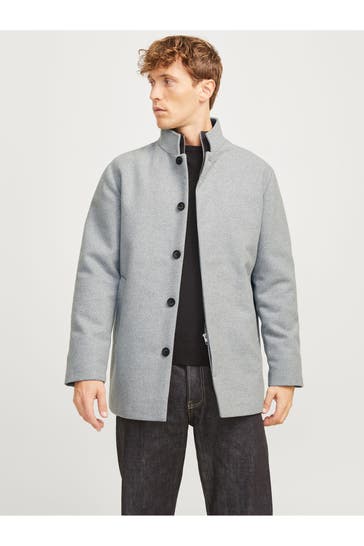 JACK & JONES Wollmixjacke 'Harrison' grau