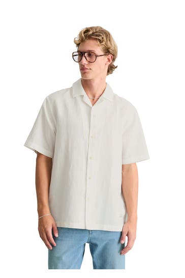 MARC O'POLO DENIM Leinenmix-Hemd 'Crayfish' weiß