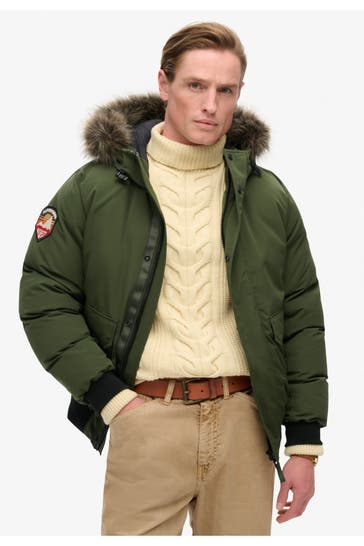 SUPERDRY Bomberjacke 'Everest' dunkelgrün
