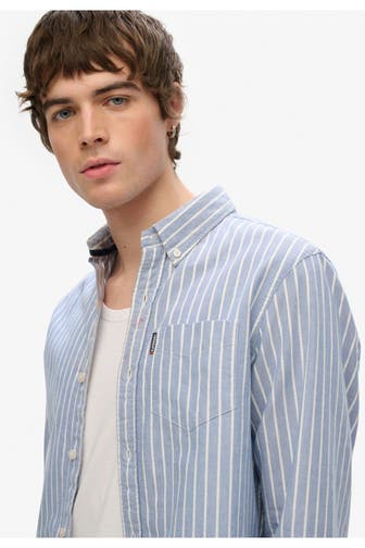SUPERDRY Casual-Hemd gestreift Regular Fit