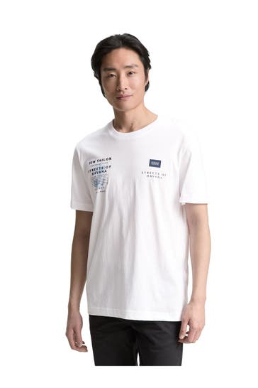 TOM TAILOR T-Shirt weiß