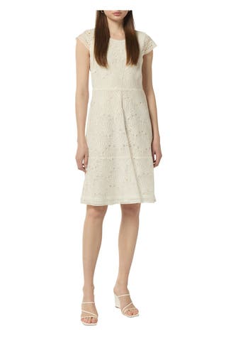 COMMA, Spitzenkleid weiß