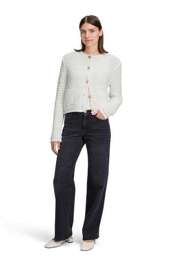 BETTY & CO Strickjacke weiß