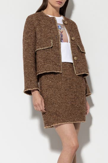 LUISA CERANO Tweed-Jacke braun