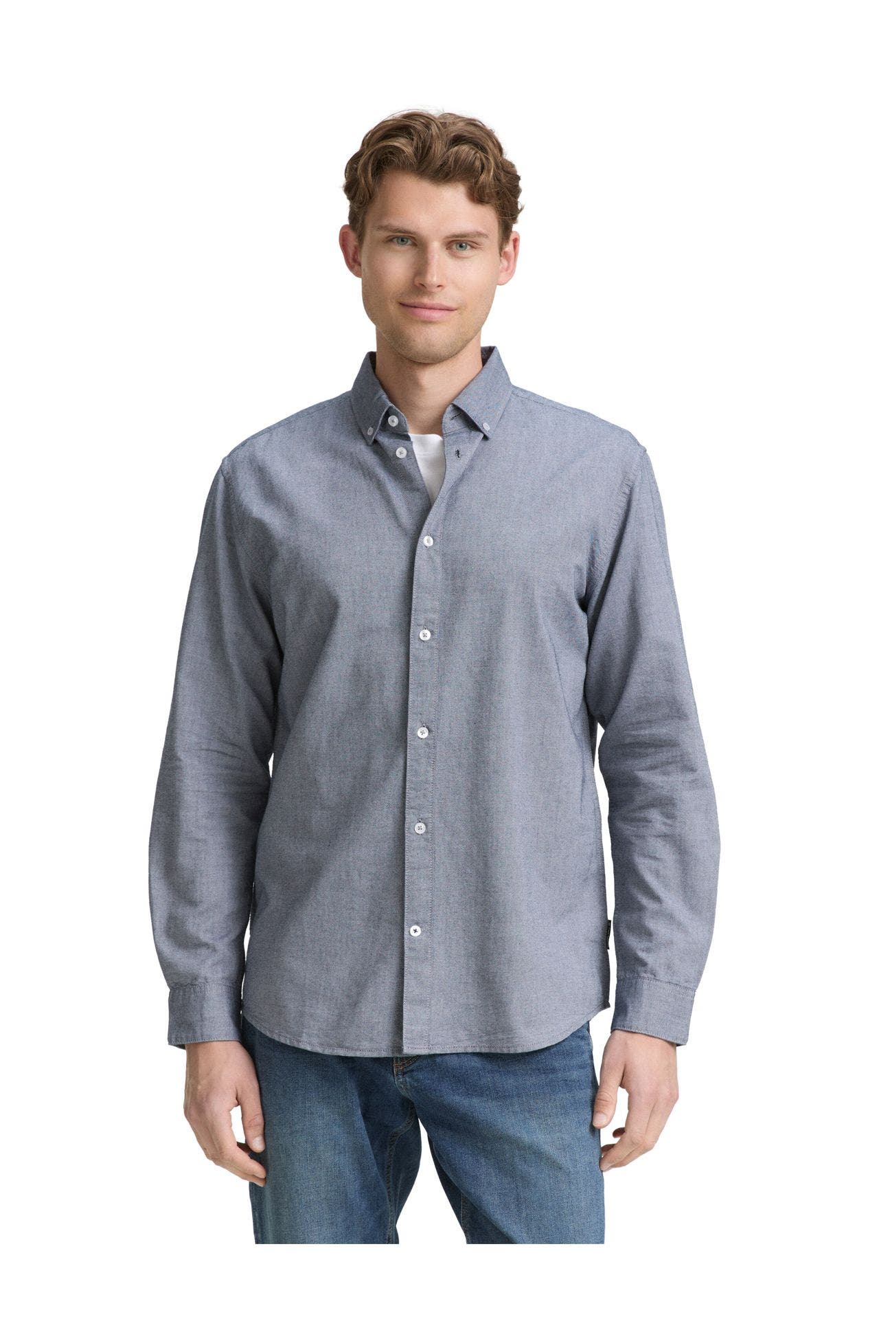 TOM TAILOR Casual-Hemd graublau Regular Fit, Bild 1