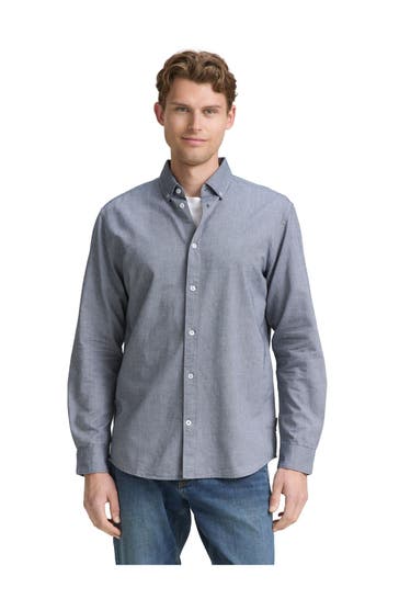 TOM TAILOR Casual-Hemd graublau Regular Fit