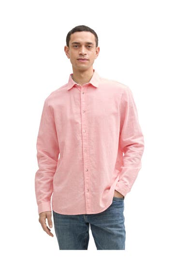 TOM TAILOR Leinenmixhemd Regular Fit