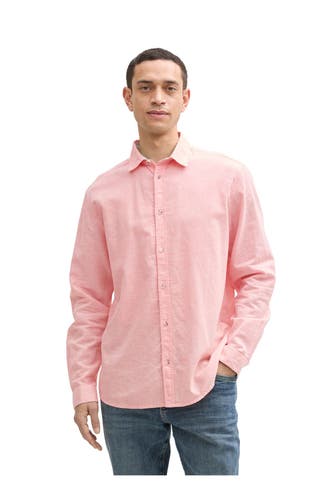 TOM TAILOR Leinenmixhemd Regular Fit