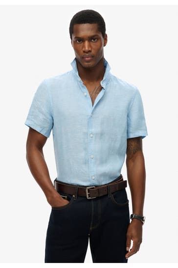 SUPERDRY Leinenhemd 'Vacation' Regular Fit