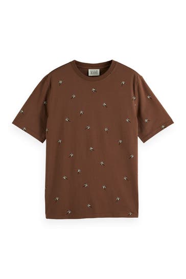 SCOTCH & SODA T-Shirt braun gemustert