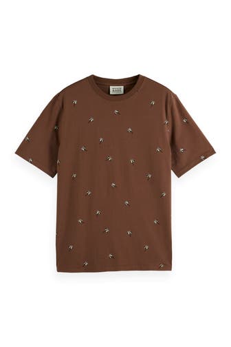 SCOTCH & SODA T-Shirt braun gemustert
