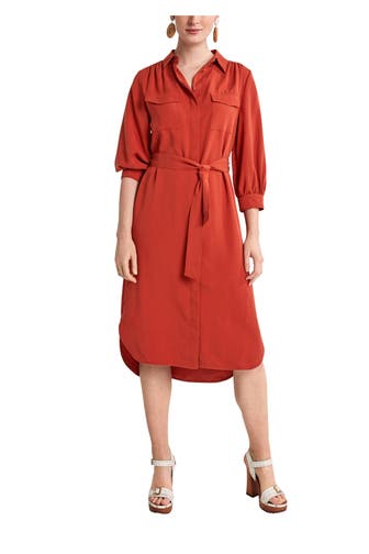 COMMA, Blusenkleid terracotta