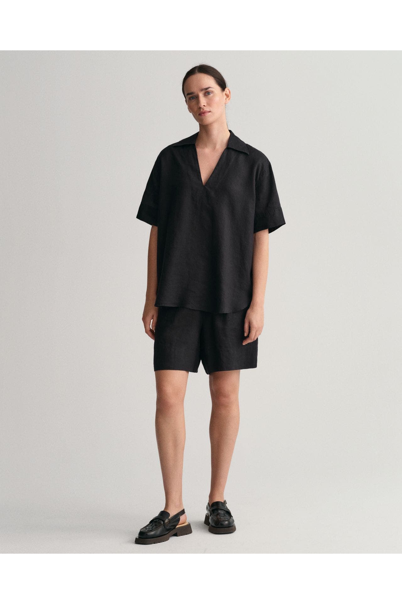 GANT Leinen-Tunika schwarz, Bild 1